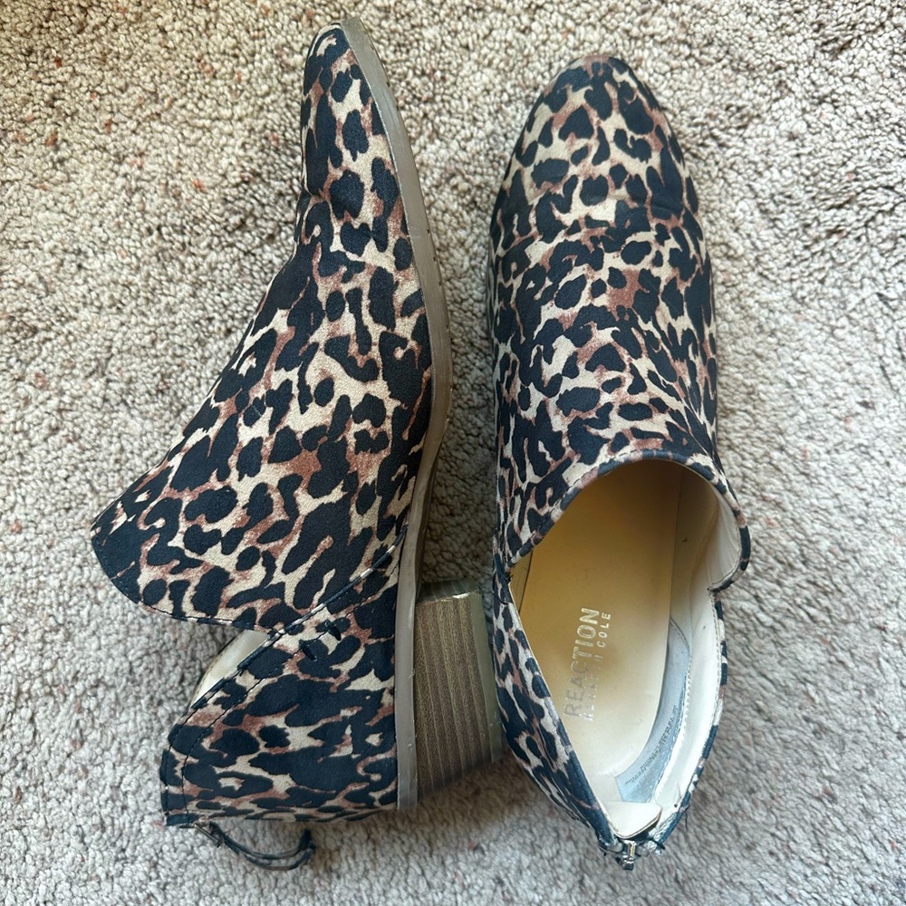 Leopard Print round toe booties